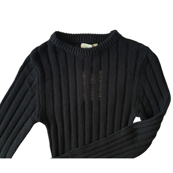 DISSH Stevie Dress Black Rib Stretch Knit Long Sleeve Maxi NWT Size XS - Picture 7 of 7